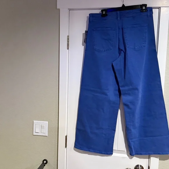 Wide-Leg Blue Pants - Picture 3 of 8